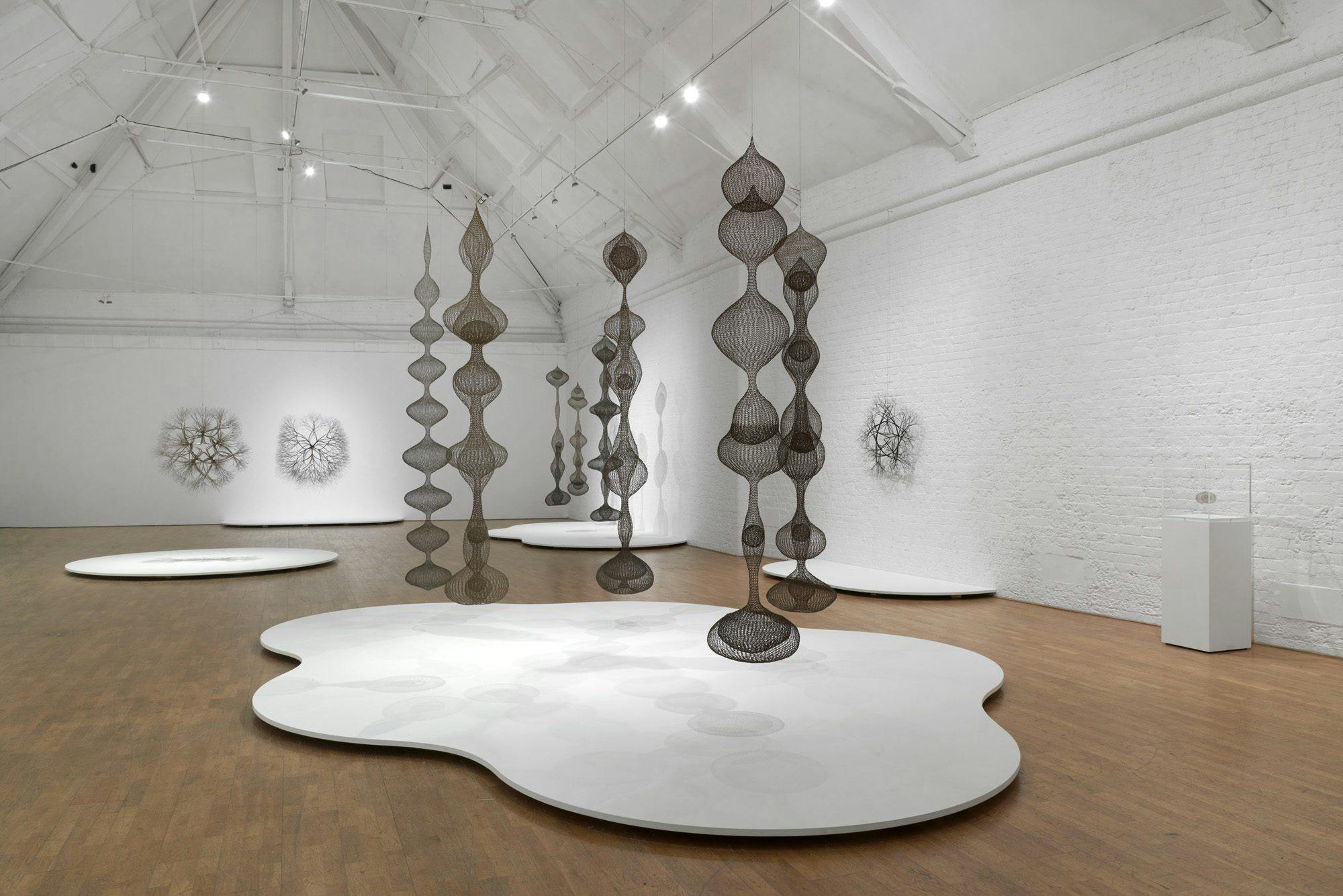 Installation view of the exhibition, Ruth Asawa: Citizen of the Universe, at Modern Art Oxford in Oxford, dated 2022.
